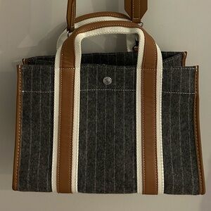 Classic Gray and Brown Hand Bag